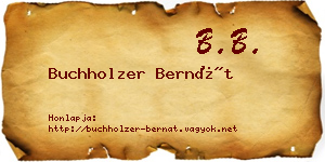 Buchholzer Bernát névjegykártya